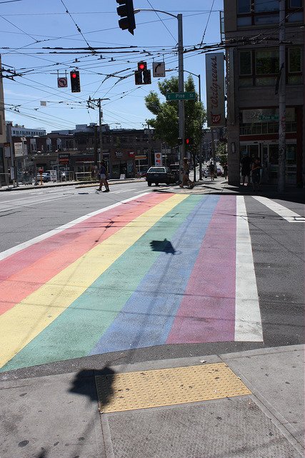 Rainbow crosswalk, classified as Mila